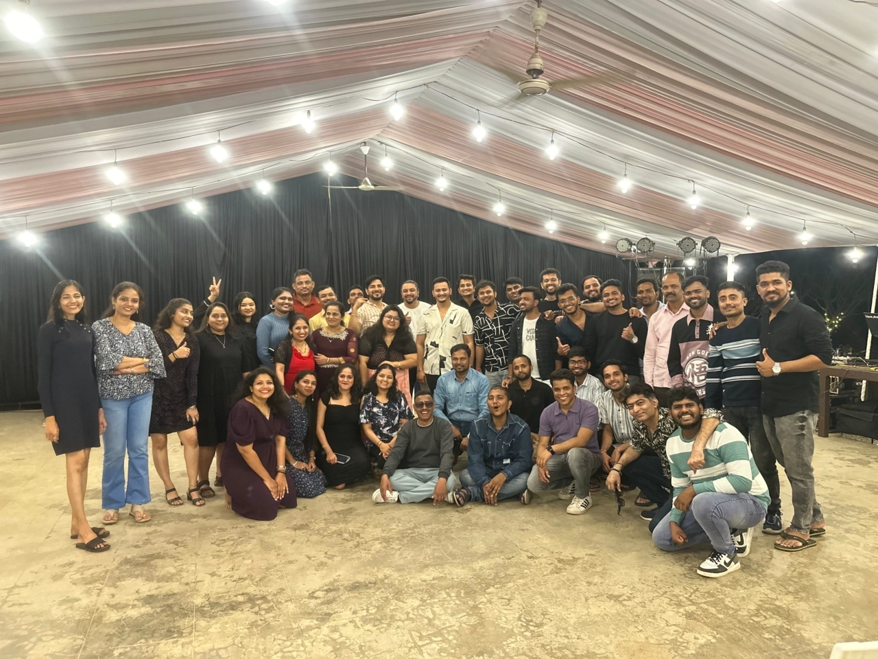 Christmas celebration with employees